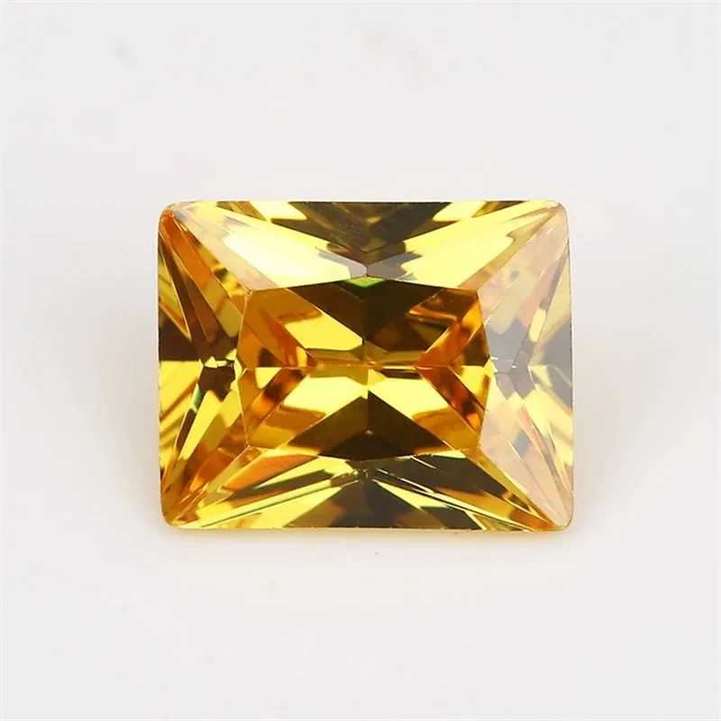 Square Cut Yellow Precious Stone /Synthetic Yellow CZ Diamond Price