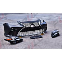 Cocok untuk Lexus ES 2013-2017 Upgrade Ke 2018 Model Body Kit Termasuk Bumper Depan dan Belakang dengan Lampu Depan Kisi Taillamps