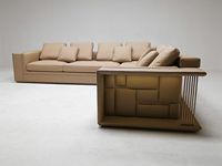 Luxuriöse Italienische Ledersofas Moderne Dreisitzer-Möbel Echtleder Schaumstoffgefüllte Sets für Villa und Hotel