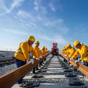 Riel de Acero de Primera Calidad Resistente al Desgaste <span class=keywords><strong>UIC54</strong></span> <span class=keywords><strong>UIC60</strong></span>, Riel de Fondo Plano, Estándar EN 13674, Aplicación en Líneas Principales de Alta Velocidad - Product Image 4