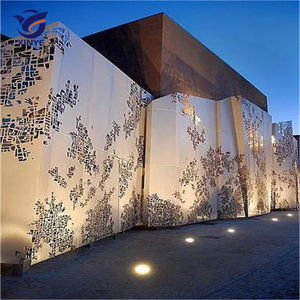 Grands panneaux muraux en acier inoxydable de style Art déco pour la décoration de façade de bâtiment, technique incurvée, personnalisable - Product Image 3