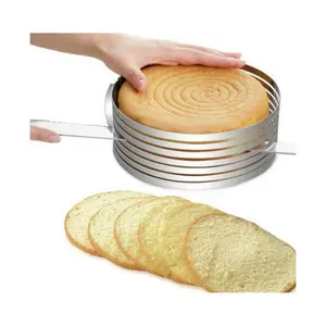 מתכוונן נשלף מעגלי טבעת עוגת שכבות מבצע מוס תבנית חיתוך כלים