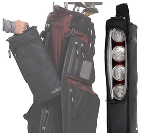 Sacs isothermes de golf Oxford noirs résistants à l'eau, sacs isothermes portables pour bière en conserve et boissons - Product Image 4