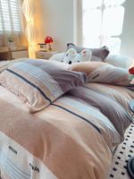 Textiles de maison et d'hôtel, dessin animé, 100% coton, écologiques, draps-housses, draps plats, housse de couette, couvre-lit, King/Super King, chambre à coucher française