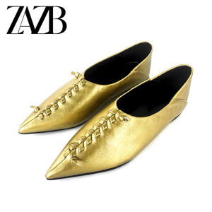 Zapatos ZAZB para <span class=keywords><strong>mujer</strong></span>, nuevos estilos, mocasines formales <span class=keywords><strong>de</strong></span> oficina para <span class=keywords><strong>mujer</strong></span>, zapatos <span class=keywords><strong>de</strong></span> tacón informales simples para <span class=keywords><strong>mujer</strong></span>, zapatos planos para <span class=keywords><strong>mujer</strong></span>, <span class=keywords><strong>oferta</strong></span> especial - Product Image 4