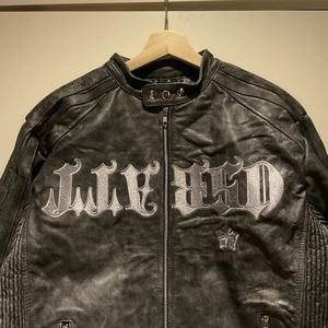 Chaqueta de PU Vintage Personalizada para Hombre, Estilo Motociclista Hip-hop Urbano, Tendencia Punk Y2K - Product Image 2