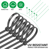 Attaches-câbles en nylon 4,8*100, attaches autobloquantes robustes, attaches-câbles en plastique durables pour l'organisation de la maison, du bureau et du garage