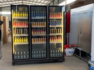 Comercial Auto descongelación Vertical doble puerta de vidrio <span class=keywords><strong>Pepsi</strong></span> Coke <span class=keywords><strong>Cola</strong></span> cerveza nevera bebida enfriador para supermercado con luz - Product Image 4