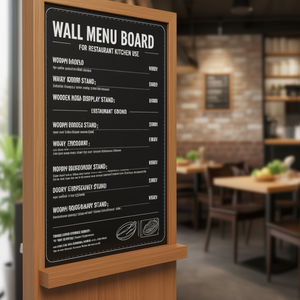Supporto da parete in legno per menu, espositore per uso in cucina di ristoranti - Product Image 3