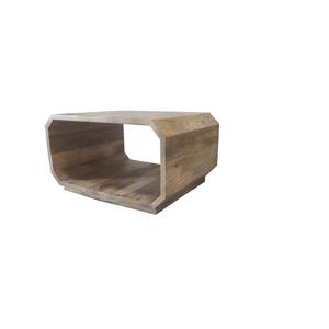 Mesa de café de madera hecha a mano, ecológica, moderna, diseño geométrico para sala de estar, muebles de madera artesanales - Product Image 5