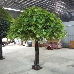 Arbres en plastique vert extérieur décor géant érable arbre artificiel