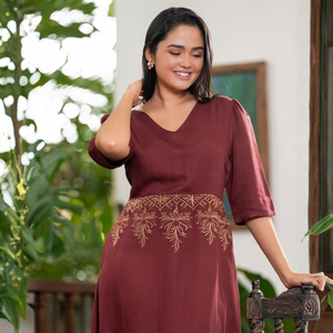 Vestido con Detalles de Bordado Floral Premium, Ropa Casual Elegante para Mujer, Prendas de Boutique - Product Image 6