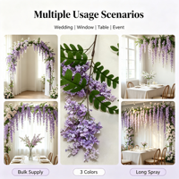 Fleur artificielle en soie à 2 branches, stamine de locuste, fleur séchée, décoration pour la maison et les mariages, ornement, fleur de simulation