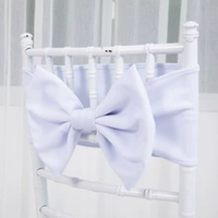 Nœud décoratif pour dossier de chaise de mariage, élastique épaissi, pour décoration de dossier de chaise, nœud de fête d'hôtel, ruban décoratif pour chaises