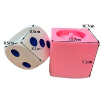 Cetakan Silikon Bentuk Kubus Dadu Besar, Berat, Tahan Lama, Klasik, Populer, Bagus, untuk Vas Bunga Sukulen, Tempat Lilin, dan Wadah Lilin DIY