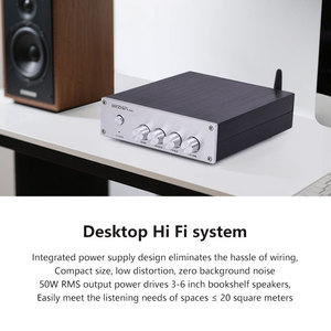 BRZHIFI DP8 HiFiホームオーディオアンプBT 5.3デジタルアンプ内蔵電源 - Product Image 3