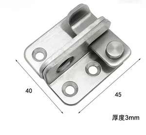 Loquet de porte à rotation dissimulé en acier inoxydable, <span class=keywords><strong>boulon</strong></span> Simple antivol, acier inoxydable épais, pour <span class=keywords><strong>gauche</strong></span>/droite - Product Image 6