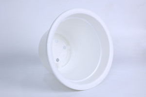 Pot de fleurs en plastique PP blanc avec bord large, fourni par le fabricant, pot de fleurs écologique et durable pour la culture de plantes d'intérieur et d'extérieur - Product Image 3
