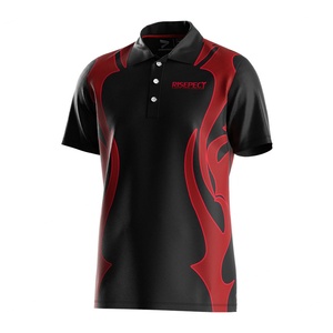 T-shirts décontractés personnalisés à séchage rapide avec boutons, chemises sublimées, polos personnalisés, chemises boutonnées à motifs Dart - Product Image 1