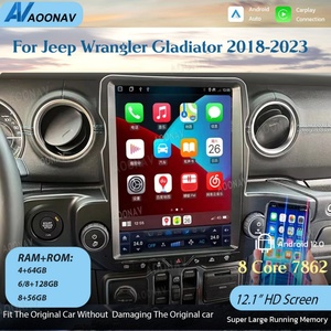 256GB 12.1 Inch Car Radio for Jeep Wrangler Gladiator 2018-2023 Android Stereo Multimedia GPS Navigation Video Player <b>Wireless</b> - Product Image 3