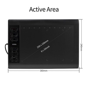 Điện Thoại Khu Vực Làm Việc Kích Thước Lớn 10X6 Inch Bảng Vẽ Đồ Họa 12 Phím Chuyển Phát Nhanh Có Bút Kỹ Thuật Số - Product Image 3