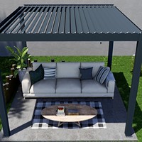 Parasol Rétractable Motorisé Moderne en Aluminium pour Extérieur avec Télécommande, Écologique, Autoportant, Imperméable en PVC pour Balcon