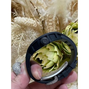 Reloj de Hombre con Logotipo Nuevo, Caja de Cerámica Negra, Correa de Goma, Esfera con Indicadores, Tourbillon, Esqueletizado, Mecánico Automático, Resistente al Agua - Product Image 4