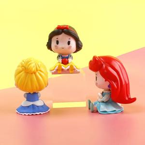 Belle bande dessinée princesse neige blanche <span class=keywords><strong>Ariel</strong></span> princesse figurine ensemble en gros 3D PVC gâteau bureau décoration pendentif figurines - Product Image 4