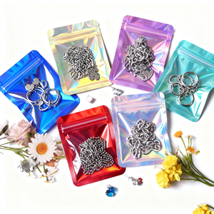 أكياس حلوى مايلر شفافة قابلة للإغلاق بسوستة ، كيس مقاوم للرائحة ، أكياس ثلاثية الجسم <span class=keywords><strong>3</strong></span> أكياس - Product Image 1