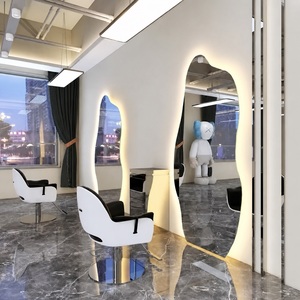 Miroir de <span class=keywords><strong>coiffeur</strong></span> mural ovale rond lumineux à écran tactile intelligent moderne <span class=keywords><strong>CF</strong></span> pour salle de bain - Product Image 6