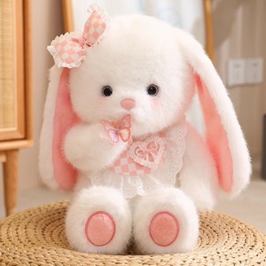Peluche della serie Good Night Baby, simpatici animali di peluche, coniglietto bianco, gatto, orso, bambole di stoffa morbide e coccolevoli - Product Image 1