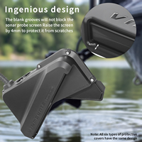 Housse de protection pour transducteur en nylon noir VINmounts, bouclier anti-collision, durable, imperméable, accessoires de pêche