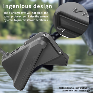 Housse de protection pour transducteur en nylon noir VINmounts, bouclier anti-collision, durable, imperméable, accessoires de pêche - Product Image 6