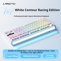 Teclado Mecánico Langtu T87 con Estructura de Junta de 7 Capas, Ritmo Musical, Teclas Avanzadas, Retroiluminación RGB, Tres Modos