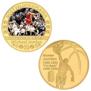 Monedas deportivas de <span class=keywords><strong>baloncesto</strong></span> conmemorativas chapadas en oro Monedas <span class=keywords><strong>Michael</strong></span> <span class=keywords><strong>Jordan</strong></span> - Product Image 4