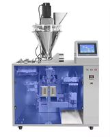 Machine d'emballage de sachets pré-faits pour aliments, grains de café, noix, chips, machine rotative automatique de type Doypack pour l'emballage de poudre et de liquides