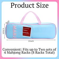 Sac de transport de luxe moderne pour rangement de jeu de Mahjong, en polyester, pour plateaux de 20 pouces - Idéal pour les voyages et les loisirs
