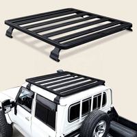 Barres transversales plates 4x4 en acier inoxydable et alliage d'aluminium pour fixation de gouttière de pluie LC76, bagages de toit tout-terrain, accessoires de toit de voiture