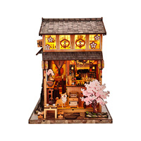 Kit de maison miniature de style japonais à faire soi-même, boutique Yakitori, puzzle en bois 3D, scène de restaurant Izakaya, modèle de construction artisanal, décoration