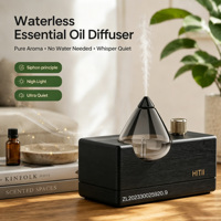 Diffuseur d'arômes portable haut de gamme pour hôtel, sans eau, AromaMobi, rechargeable, alimenté par batterie, en bois de hêtre, diffuseur d'huiles essentielles