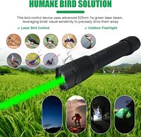 Dispositif portable 2-en-1 pour effrayer les oiseaux, laser vert dissuasif, lumière laser 520 nm