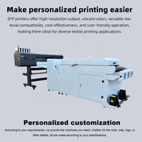 Imprimante jet d'encre DTF automatique personnalisée de 24 pouces, nouvelle machine 60 cm à 4 têtes, largeur d'impression A1, agitateur de poudre inclus, garantie 1 an
