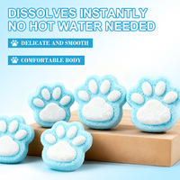 Juego de Regalo de Bombas de Baño Efervescentes con Forma de Pata de Gato, 12 Piezas, Hechas a Mano, Naturales, Hidratantes, Marca Privada OEM