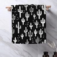 Serviettes de bain et torchons réutilisables en coton imprimé cactus, doux et absorbants, pour le sport, la gym, le yoga et la décoration intérieure