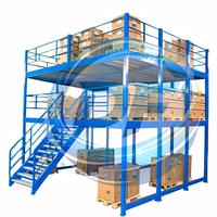 Plateforme de Mezzanine Métallique Depotfit pour Entrepôt, Étagères de Stockage en Acier avec Protection Anti-Corrosion, Plateforme de Mezzanine