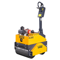 Rouleau compacteur vibrant autoporté à double tambour Kama Mini 178Fse, petit compacteur de sol et de béton, économe en énergie, force de compression de 24KN