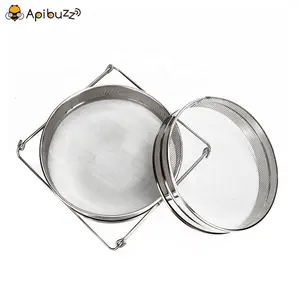 Wholesale honey double strainer - 304 Stainless Steel Double Sieve Honey Strainer - Dropshipping beekeeping equipment supplier