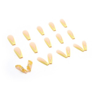 Suministros para <span class=keywords><strong>uñas</strong></span> Productos de belleza <span class=keywords><strong>Uñas</strong></span> Prensa en <span class=keywords><strong>uñas</strong></span> Ballet largo Cremoso Daisy Gold 3D Hollow Butterfly Usable Acrílico Consejos Encantos - Product Image 4
