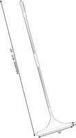 Manche télescopique Balai de gazon Brosse de nettoyage de gazon Gazon Râteau de tapis de jardin