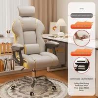 Fauteuil de direction gaming grand format en cuir PU, confortable, élégant, couleur personnalisable, inclinable, hauteur réglable, pivotant à 360 degrés